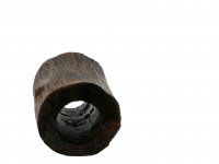 Catfish tube of natural wood ope...