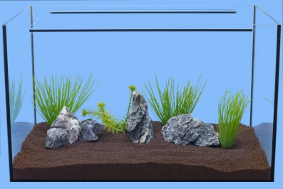 Bodengrund für Garnelen schwarzbraun Körnung 1-2 mm
