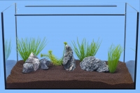 Bodengrund für Garnelen schwarzbraun Körnung 1-2 mm