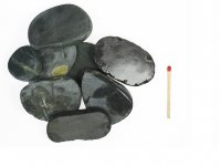 Flat Pebble black3 - 6 cm